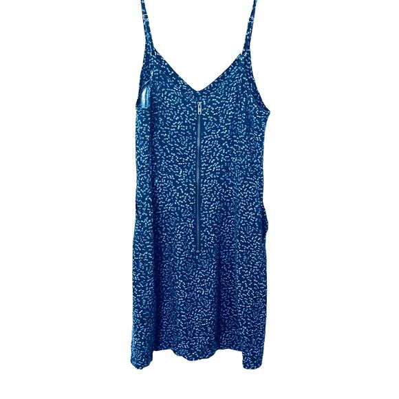 UNIVERSAL THREAD MIDI SUMMER DRESS, WOMENS, M, NAVY/LIGHT BLUE GEOMETRIC PATTERN - Picture 3 of 10